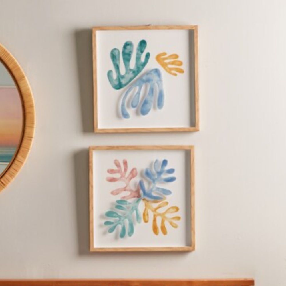 Origin 21 Wall Art Set of 2 New Colorful Abstract Contemporary Multicolor